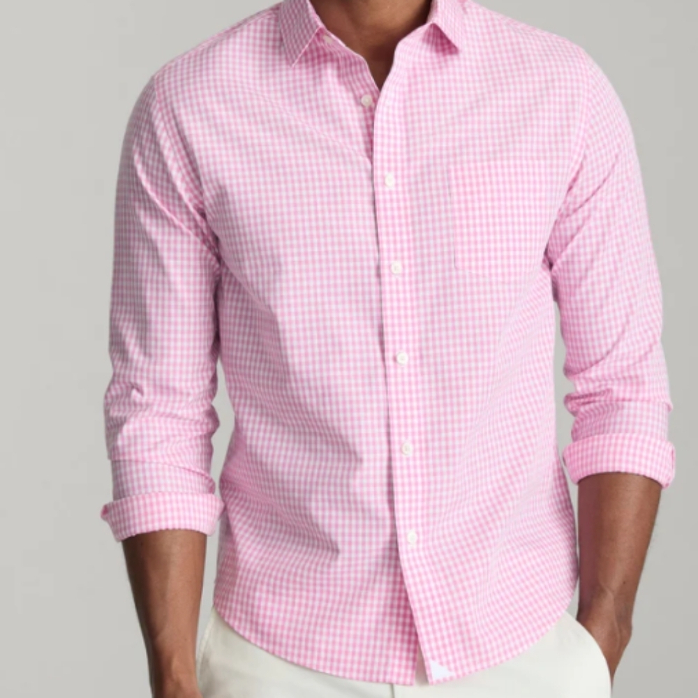 Bergdorf Goodman Linen gingham Button Down